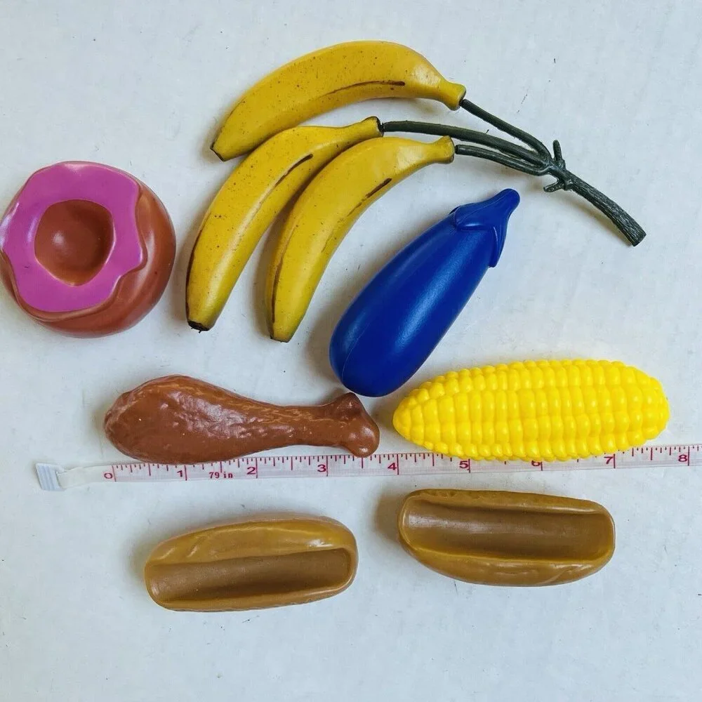 Children’s Kids Play Food Fruit Vegetable Lot of 7 Pretend Plastic Various